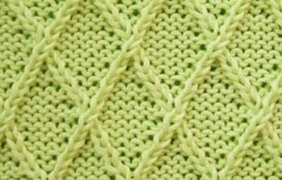 DIAMOND LATTICE KNITTING FREE PATTERN