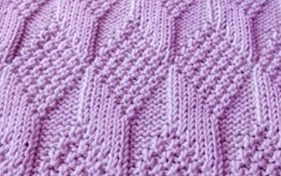 MOSS DIAMOND AND LOZENGE KNITTING FREE PATTERN