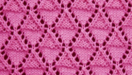 STOCKINETTE AND GARTER DIAMONDS KNITTING FREE PATTERN