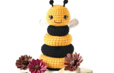 Bee-Stacking Toy Free Crochet Pattern DIY Easy Amigurumi