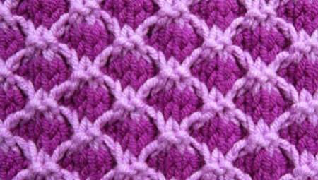 TWO COLOR LATTICE KNITTING FREE PATTERN