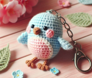 CUTE BIRD KEYCHAIN AMIGURUMI KNITTING FREE PATTERN