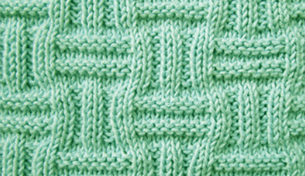 DOUBLE BASKET FREE KNITTING STITCH PATTERN TUTORIAL