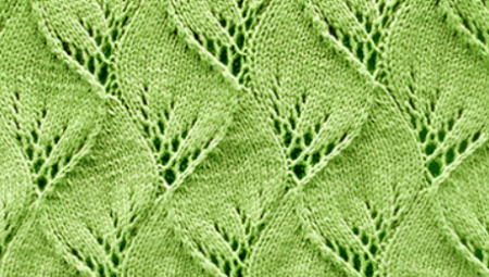 OVERLAPPING LEAVES FREE KNITTING DESIGN PATTERN