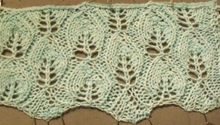 LEAF KNITTING STITCH FREE PATTERN TUTORIAL