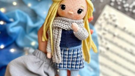 AMIGURUMI CUTE GIRL DOLL FREE KNITTING PATTERN