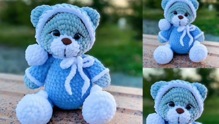 TEDDY BEAR IN PAJAMAS FREE AMIGURUMI PATTERN