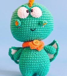 AMIGURUMI CRAZY DRAGON FREE KNITTING PATTERN SUPER EASY