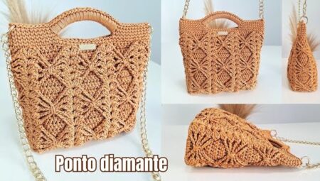 Crochet Diamond Stitch Bag