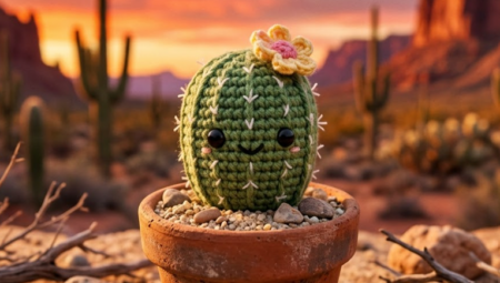 Amigurumi Cactus in a Pot Tutorial