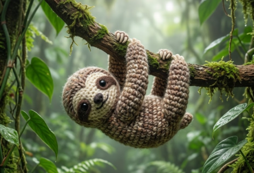 Sleepy Amigurumi Sloth: Free Crochet Pattern for a Rainforest Friend