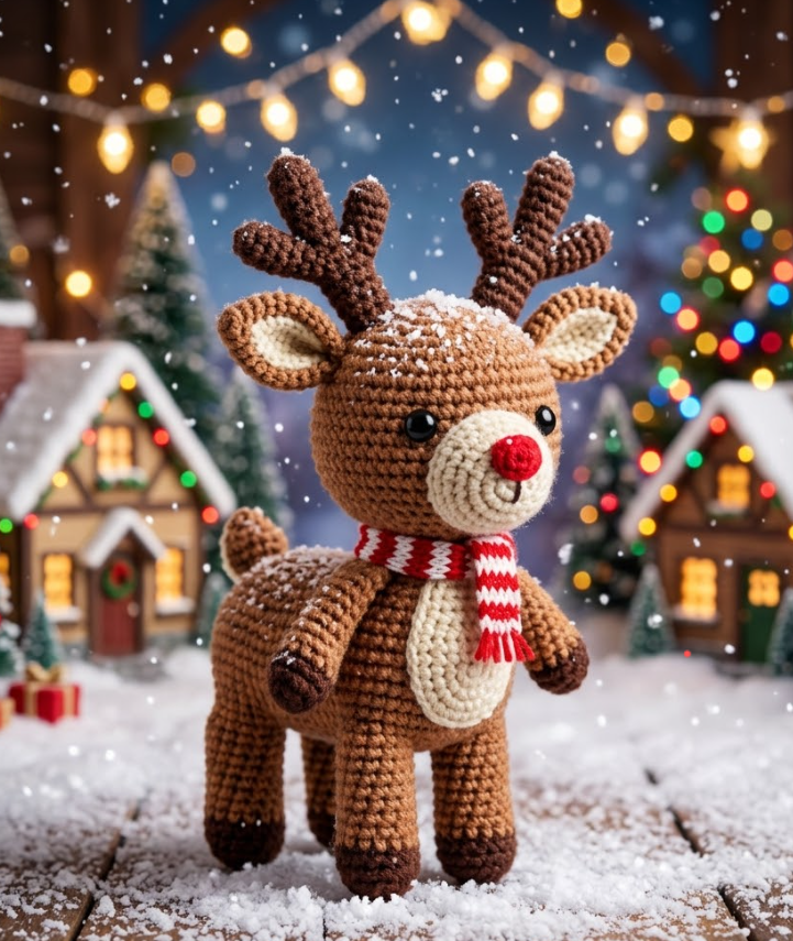 Festive Amigurumi Reindeer: Free Crochet Pattern for Christmas Decor