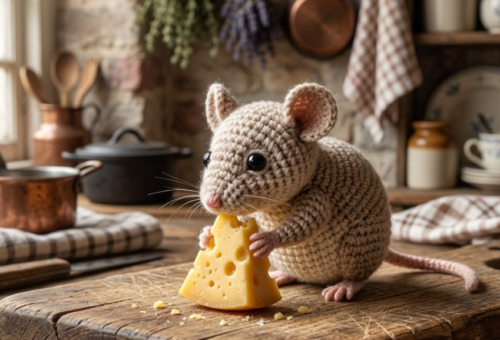 Sweet Amigurumi Mouse: Free Crochet Pattern with a Tiny Cheese Wedge